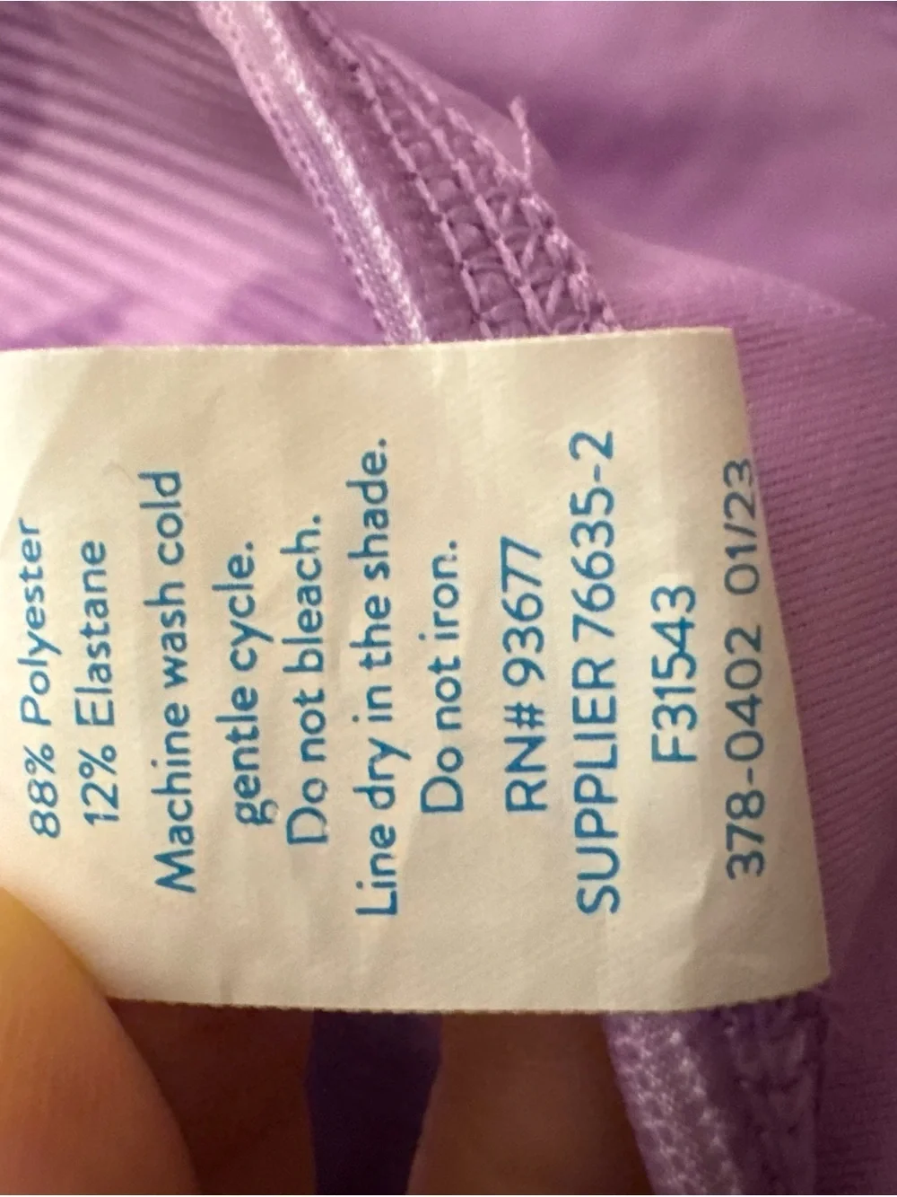 Girls' Lavender Tie-Dye Racerback One-Piece Swimsuit